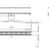 Black douchegoot met flens 90 cm zwart