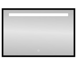 Nero Black-Miracle LED spiegel B=100 x H=80cm