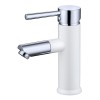 Bicolor-White wastafelmengkraan wit/chroom