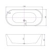 Becoma Mat-Wit vrijstaand bad 178x80x55cm