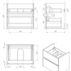 Quick-Black-Greeploos meubel onderkast + wastafel 65 cm mat-zwart