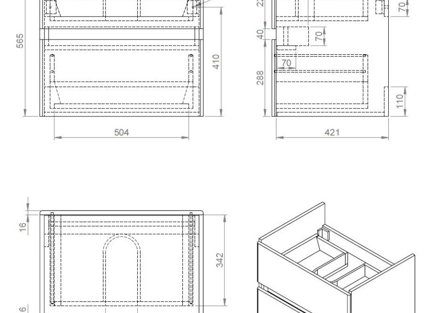 Quick-Black-Greeploos meubel onderkast + wastafel 65 cm mat-zwart
