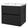 Quick-Black-Greeploos meubel onderkast + wastafel 65 cm mat-zwart