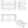 Quick-Black-Greeploos meubel onderkast + wastafel 100 cm mat-zwart