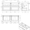Bora-Black-Greeploos meubel onderkast 4 laden zonder wastafel 120 cm mat-zwart