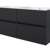 Bora-Black-Greeploos meubel onderkast 4 laden zonder wastafel 120 cm mat-zwart