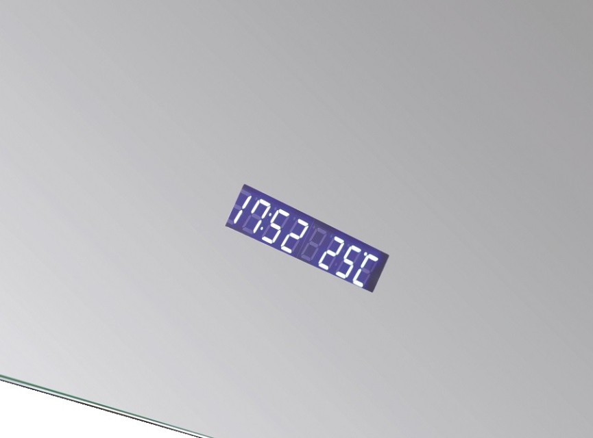 Spiegel Linet incl.klok en vergroting B=80 x H=70cm
