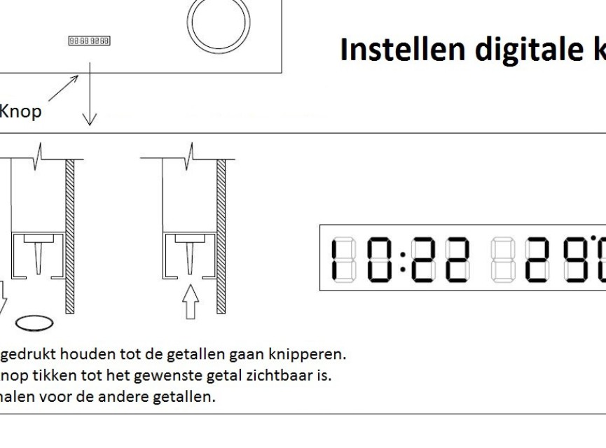 Spiegel Linet incl.klok en vergroting B=80 x H=70cm