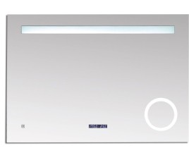 Spiegel Linet incl.klok en vergroting B=80 x H=70cm