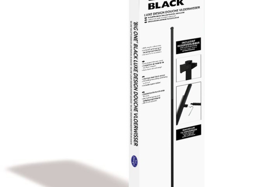 Big-One-Black Nero luxe design douche vloerwisser mat-zwart