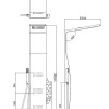 Glabach douchepaneel aluminium wit/zwart 1470x2030 mm