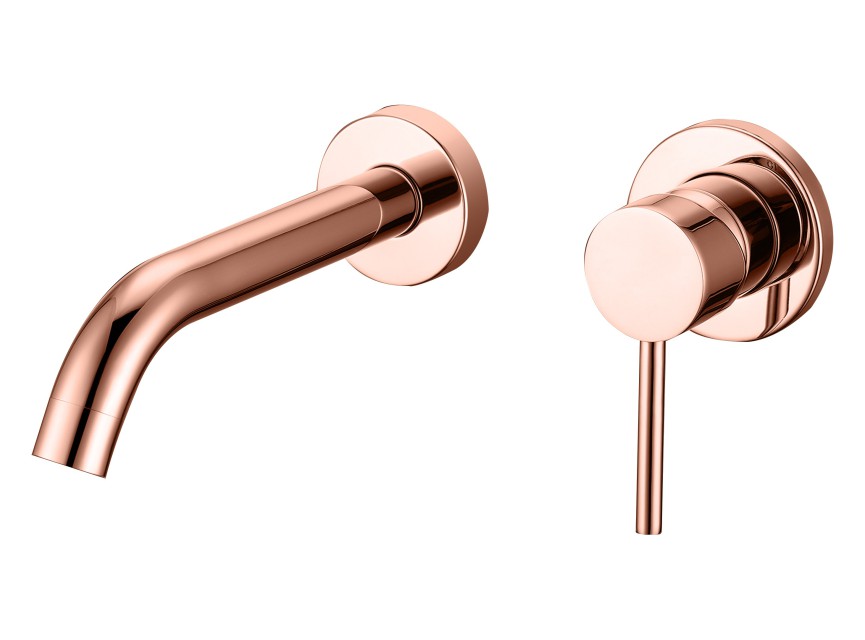 Lyon inbouw-wandmengkraan uitl=20cm rosé-mat-goud