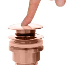 Lyon clic-waste z/overloop 5/4 rosé-mat-goud