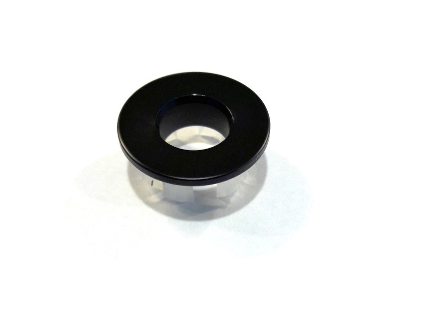 messing-mat-zwart inzet/overloop ring (open) tbv.wastafel/kom