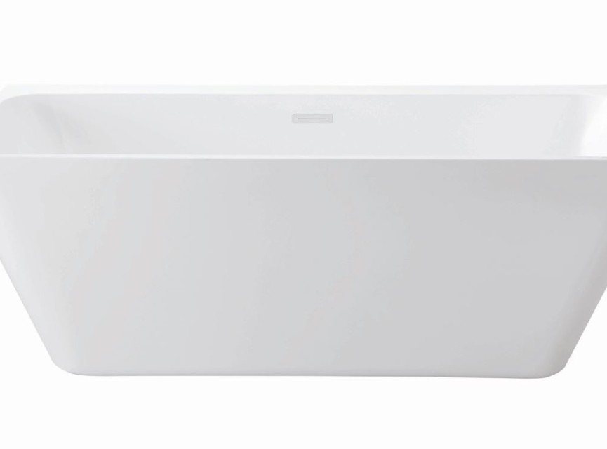 Silmo Mat-Wit semi vrijstaand wandmodel bad 180x80x60cm