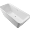 Silmo Mat-Wit semi vrijstaand wandmodel bad 180x80x60cm