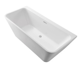 Silmo Mat-Wit semi vrijstaand wandmodel bad 180x80x60cm