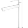 White Hoge-wastafelmengkraan mat-wit