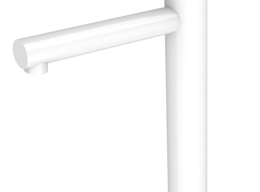 White Hoge-wastafelmengkraan mat-wit