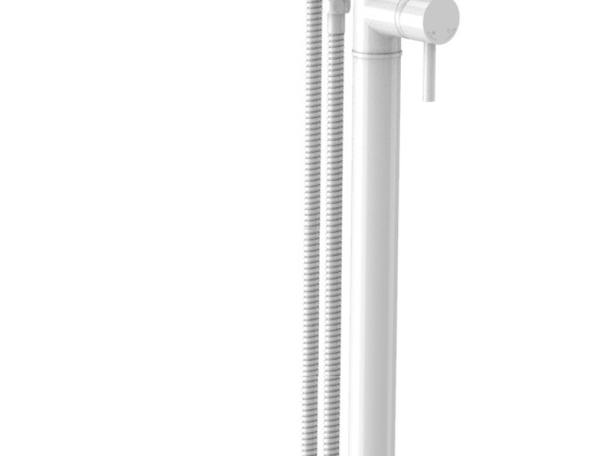 White vrijstaande badkraan H=112 cm mat-wit