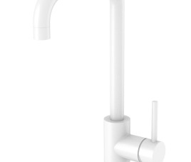 White Zembro keukenmengkraan H=32 cm mat-wit