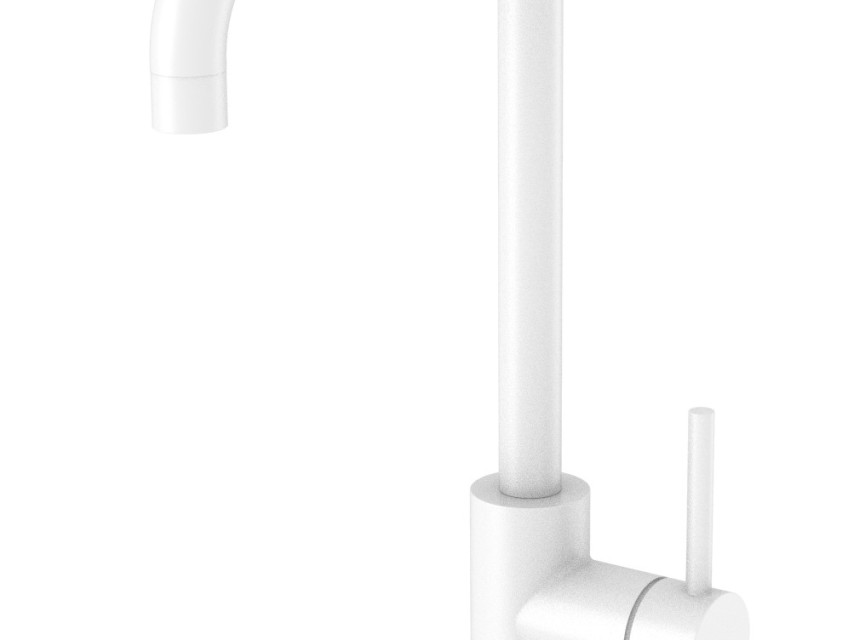 White Zembro keukenmengkraan H=32 cm mat-wit