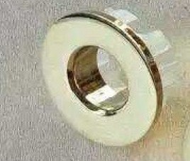 messing-Goud inzet/overloop ring (open) tbv.wastafel/kom