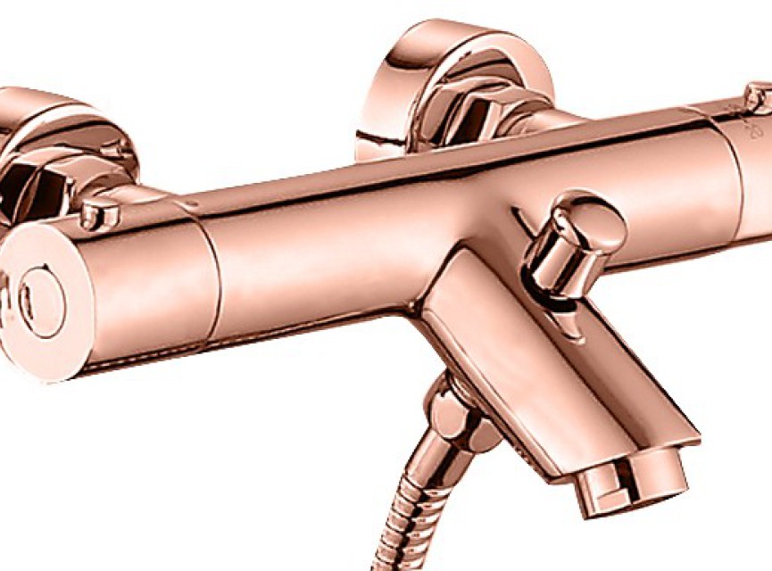 Lyon opbouw badthermostaat rose-mat-goud