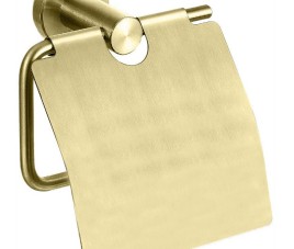 Nancy toiletrolhouder met klep mat-goud