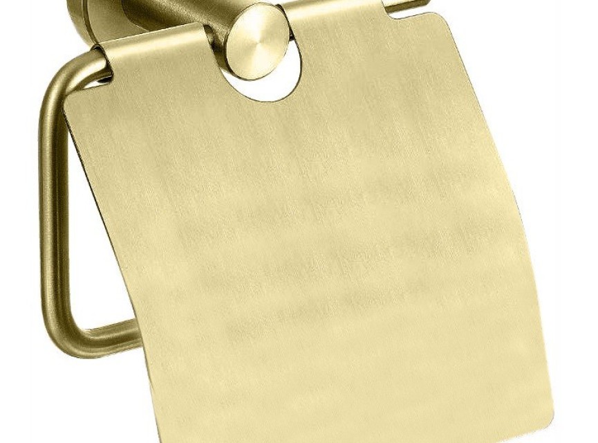 Nancy toiletrolhouder met klep mat-goud