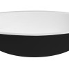 Epona Bicolor zwart/wit opbouw-waskom Just-Solid 52 cm