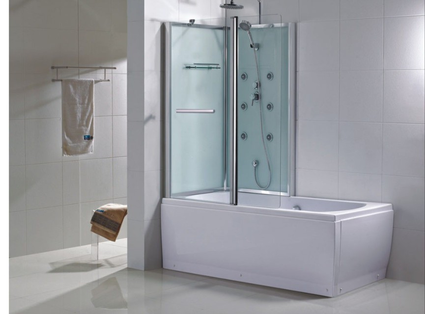 Vanity links bad/douche 170x85 h 218 veiligheidsglas 5 mm