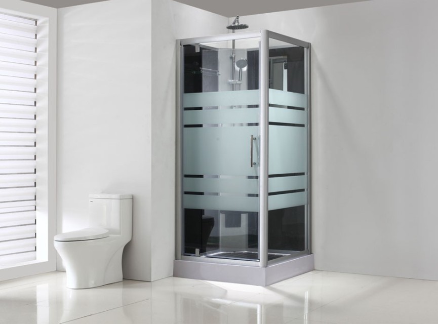 Thermo complete douchecabine 80x80x218 alu  5mm glas