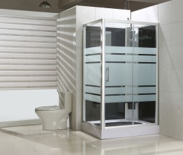 Thermo rechts complete douchecabine 120x90x218 alu  5mm glas
