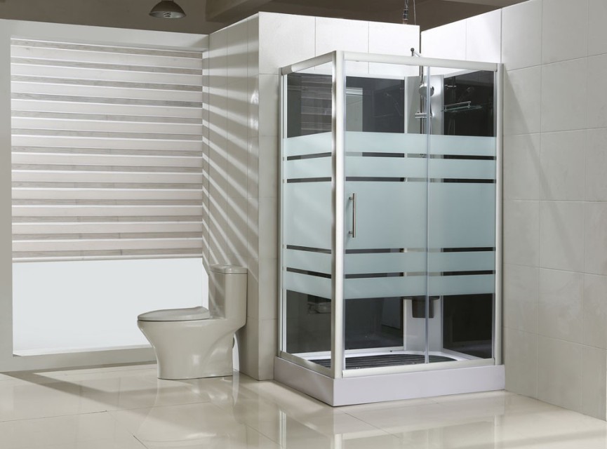 Thermo rechts complete douchecabine 120x90x218 alu  5mm glas