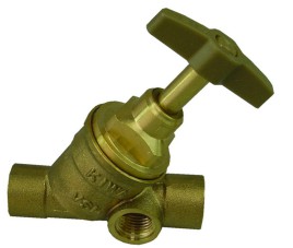 Kiwa stopkraan 15mm capxcap met aftapgelegenheid