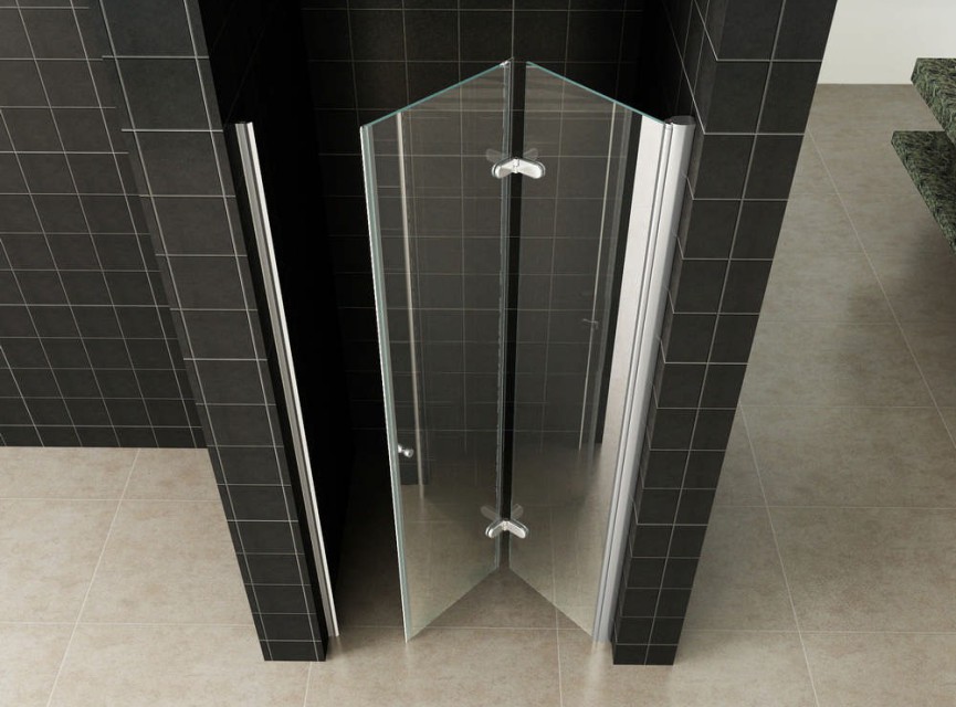 vouwbare nisdeur 800x2020 rechts 8mm NANO glas