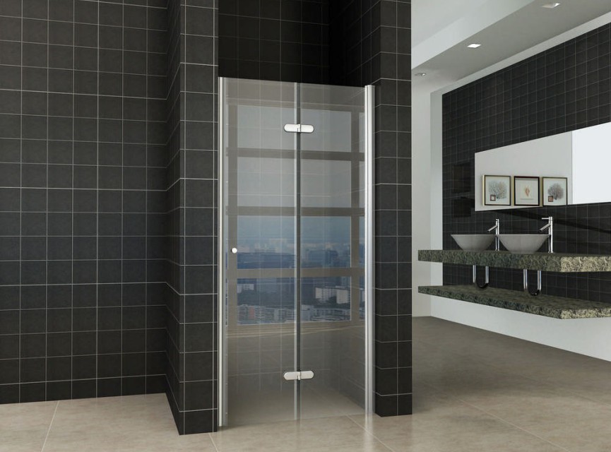 vouwbare nisdeur 800x2020 rechts 8mm NANO glas