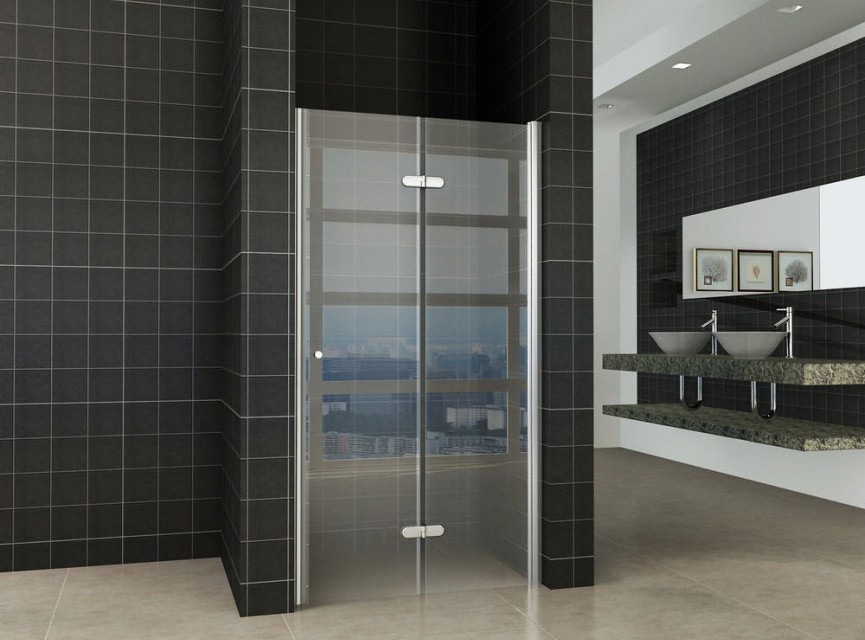 vouwbare nisdeur 1000x2020 rechts 8mm NANO glas