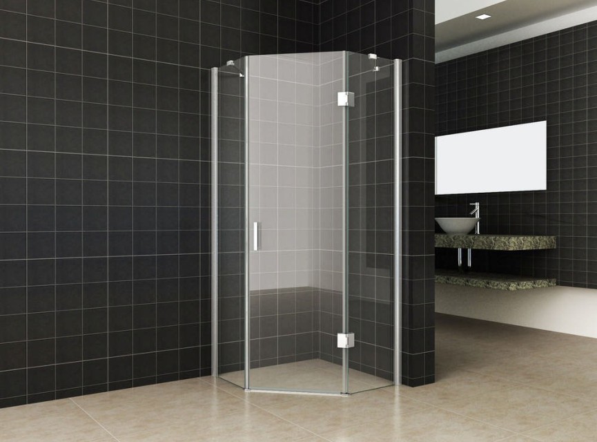 5-hoek douchecabine 8mm NANO 900x900x2000