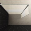zijwand + hoekprofiel 400x2000 10mm NANO gedeeltelijk matglas