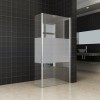 zijwand + hoekprofiel 400x2000 10mm NANO gedeeltelijk matglas