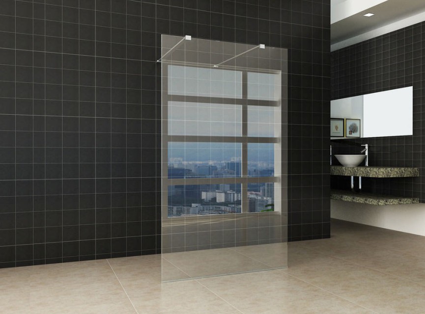 inloopdouche vrijstaand 1200x2000 10mm NANO glas