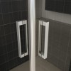 dubbele swingdeur UNI 1000x1000x2000 chr.8mm NANO