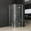 1/4 ronde cabine 2 dr.deuren 900x900x2000 chr.8mm NANO