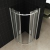 1/4 r. cabine 2 schuifdeuren 900x900x2000 chr.8mm NANO