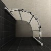 1/4 r. cabine 2 schuifdeuren 900x900x2000 chr.8mm NANO