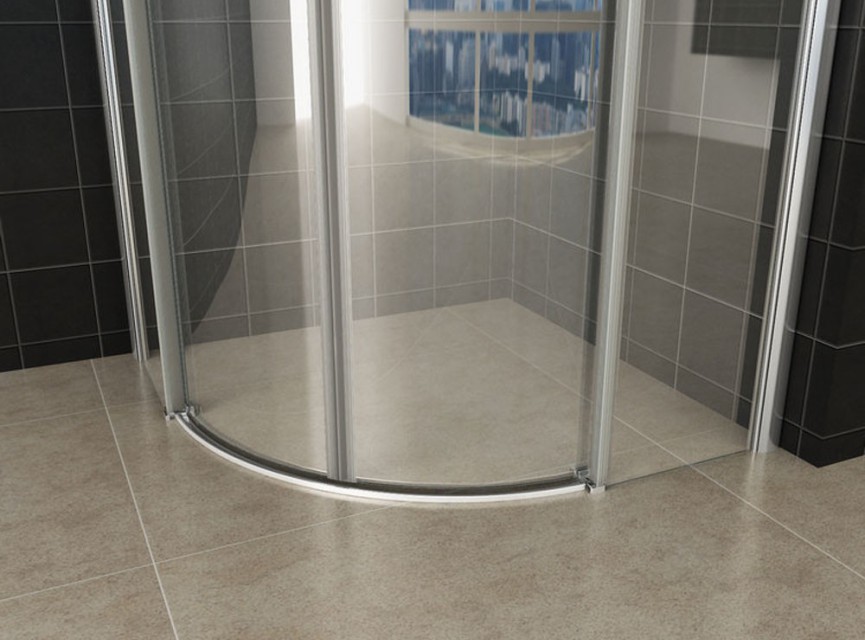 1/4 r. cabine 2 schuifdeuren 900x900x2000 chr.8mm NANO