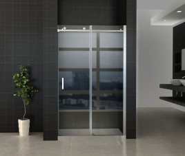 schuifbare nisdeur 2-d. 1200x2000 chr.8mm NANO