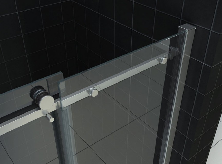 schuifbare nisdeur 2-d. 1200x2000 chr.8mm NANO
